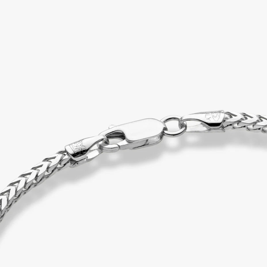 Franco Square Bracelet In Sterling Silver- 2.5mm