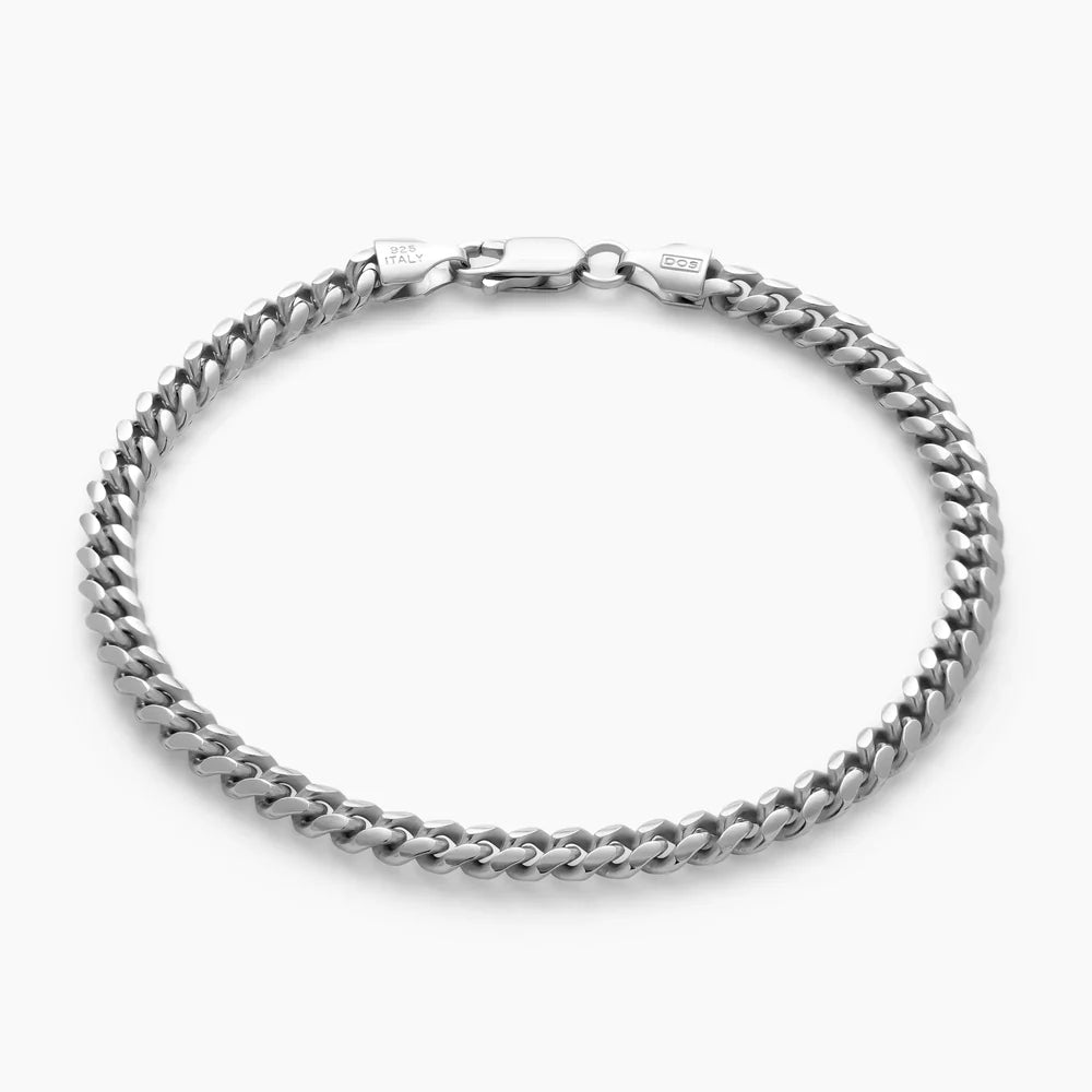 Cuban Chain Bracelet In Sterling Silver - 5mm